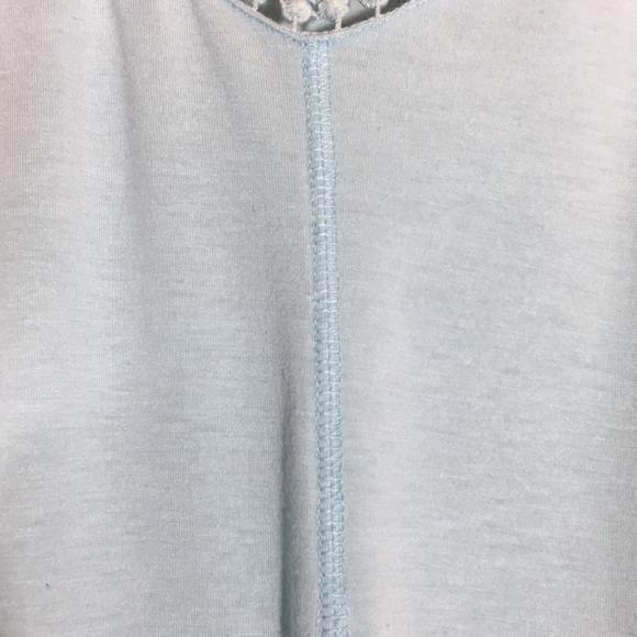 STUDIO Comfy Stretch Oversized Relaxed Fit Jersey Knit Tie Front Lacey Trim - Picture 10 of 16